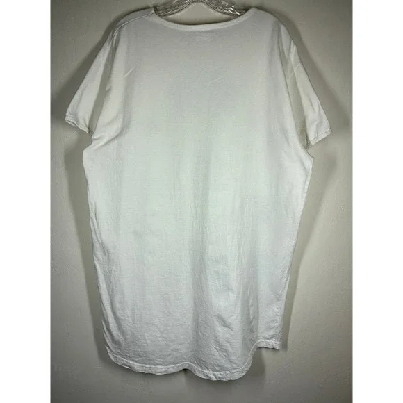 How To Sleep With A Dog Graphic Night Shirt White One Size Cotton Humor Puppy - Picture 7 of 10